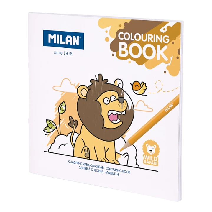 Milan Wild Safari Cuaderno para Colorear Microperforado - Tematica Fauna Salvaje - 20 Ilustraciones Detalladas 1