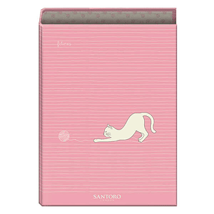 Dohe Santoro Felines Carpeta de 4 Anillas Formato Folio - Cubierta de Carton Forrado - Anillas Niqueladas de 40mm