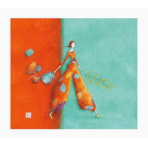 Pictura Gaëlle Boissonnard Tarjeta Doble - Acabado en Barniz de Relieve UV Grueso - Laminado Mate de Tacto Suave - 10.5x21cm - Papel con Certificacion