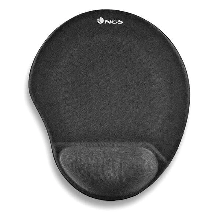NGS Kilim Gel Alfombrilla para Raton Ergonomica - Relleno Gel - Soporte de Muñeca - Medidas 25x21cm - Color Negro 1