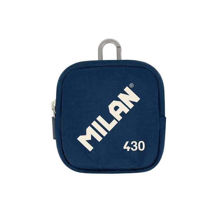 Milan Coleccion 430 Monedero Pequeño - Tamaño Monedero 10,3x10x2,5cm - Cierre de Cremallera - Mosqueton de Aluminio - Color Azul Marino 1