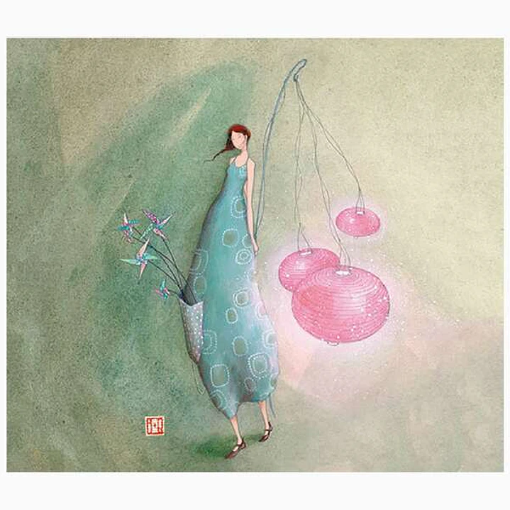 Pictura Gaëlle Boissonnard Tarjeta Doble - Acabado en Barniz de Relieve UV Grueso - Laminado Mate de Tacto Suave - 10.5x21cm - Papel con Certificacion 1