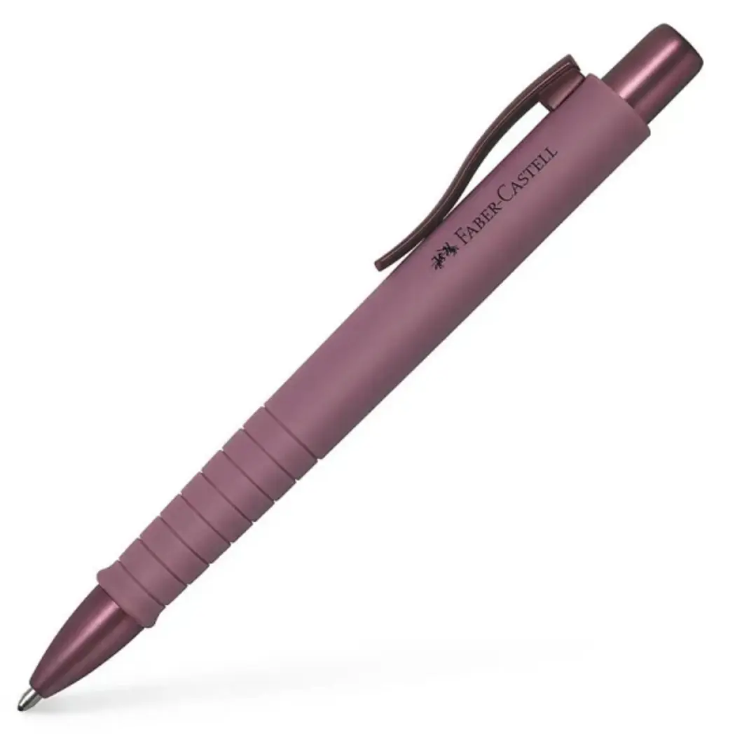 Faber-Castell Poly Ball Urban Limited Edition Boligrafo Retractil XB - Forma Triangular Ergonomica - Suave al Tacto - Color Burdeos 1
