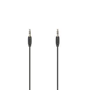 Hama Essential Cable de Audio - Longitud 1.5m - Contactos Chapados en Oro - Color Negro