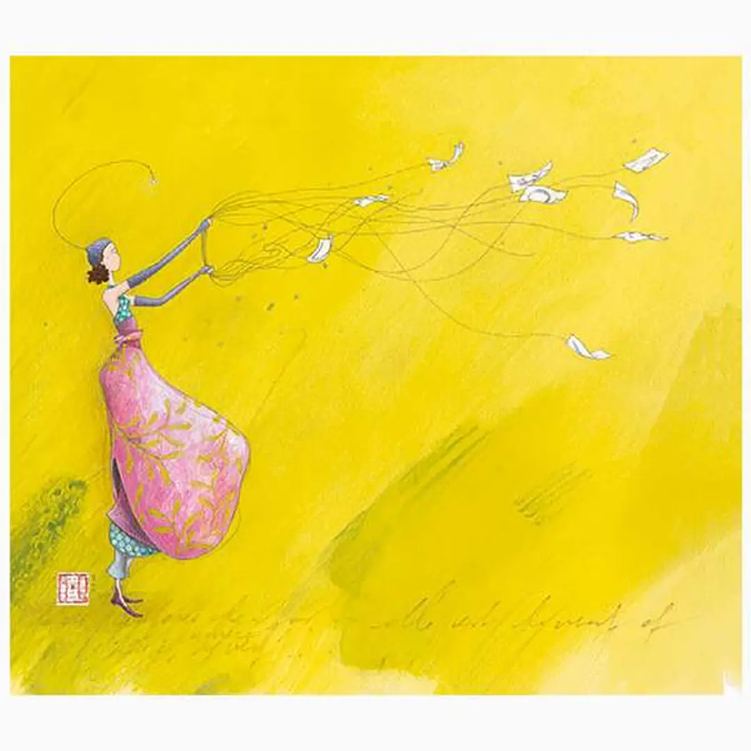 Pictura Gaëlle Boissonnard Tarjeta Doble - Acabado en Barniz de Relieve UV Grueso - Laminado Mate de Tacto Suave - 10.5x21cm - Papel con Certificacion 1