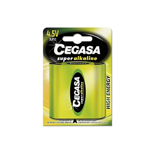 Cegasa Super Alkaline Pack de 1 Pila 3LR12 4.5V - Alta Tecnologia - Fiabilidad - Elevado Rendimiento - Maximas Prestaciones
