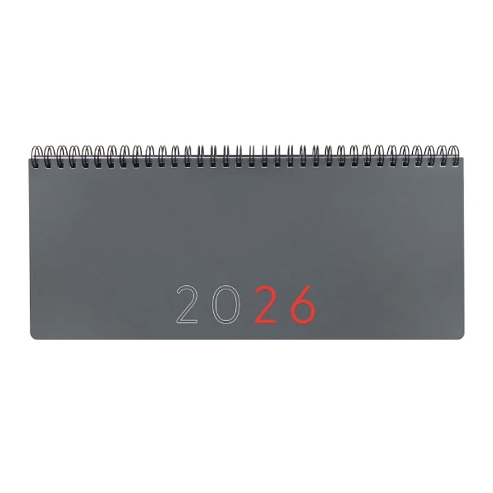 Finocam Agenda Planificador - Anual 2026 - Espacio para Escribir - 290x8x120mm - Semana Vista en Vertical - Color Gris 1