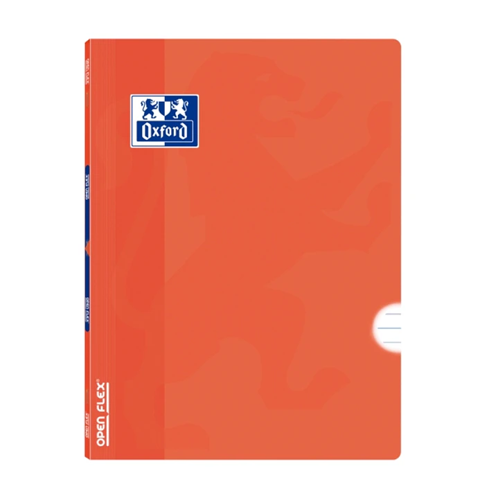 Oxford School Classic Openflex A4 Libreta Grapada - Tapa de Plastico Resistente - 1 Linea con Margen - 48 Hojas - Color Naranja 1