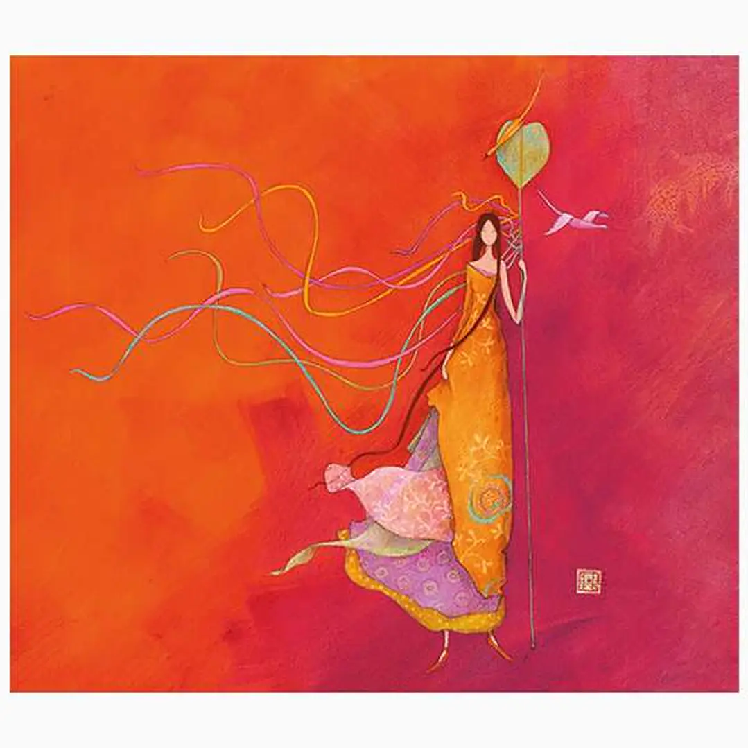 Pictura Gaëlle Boissonnard Tarjeta Doble - Acabado en Barniz de Relieve UV Grueso - Laminado Mate de Tacto Suave - 10.5x21cm - Papel con Certificacion 1