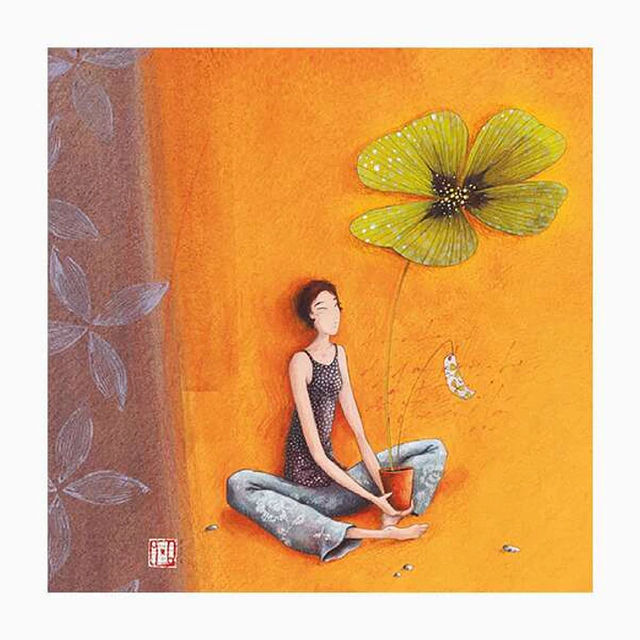 Pictura Gaëlle Boissonnard Tarjeta Doble - Acabado en Barniz de Relieve UV Grueso - Laminado Mate de Tacto Suave - 16x16cm - Papel con Certificacion F 1