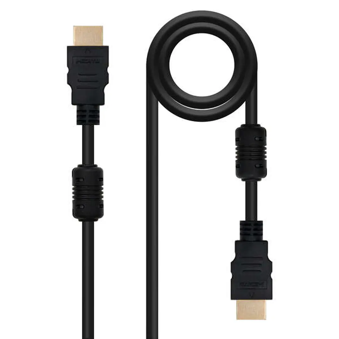 Nanocable Cable HDMI v1.4 con Ferrita Macho a HDMI v1.4 con Ferrita Macho 3m - Alta Velocidad - Color Negro 1