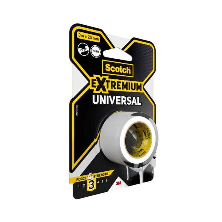 Scotch Extremium Universal Cinta Adhesiva Americana - 3m x 25mm - Color Blanco 1