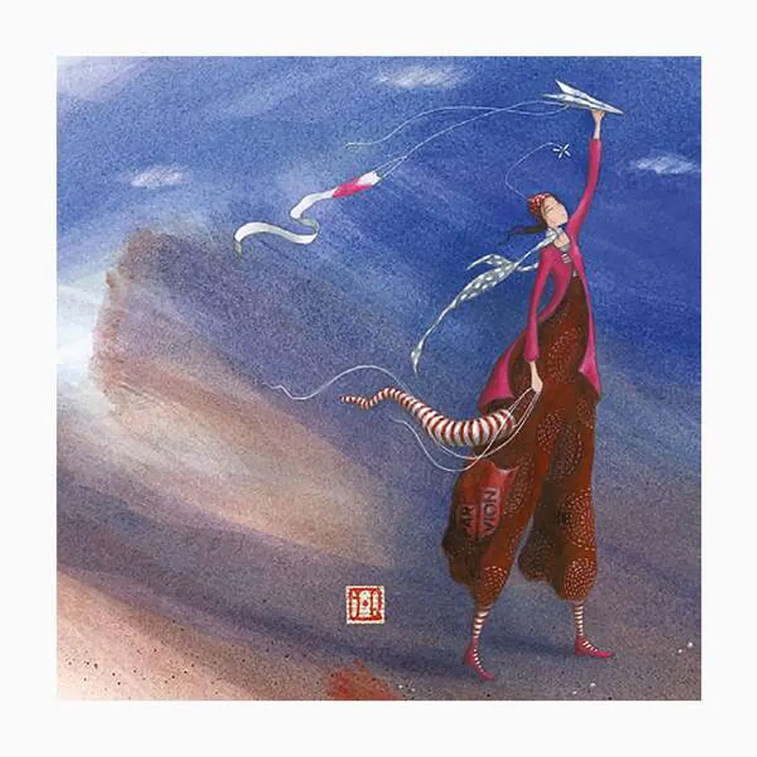 Pictura Gaëlle Boissonnard Tarjeta Doble - Acabado en Barniz de Relieve UV Grueso - Laminado Mate de Tacto Suave - 16x16cm - Papel con Certificacion F 1