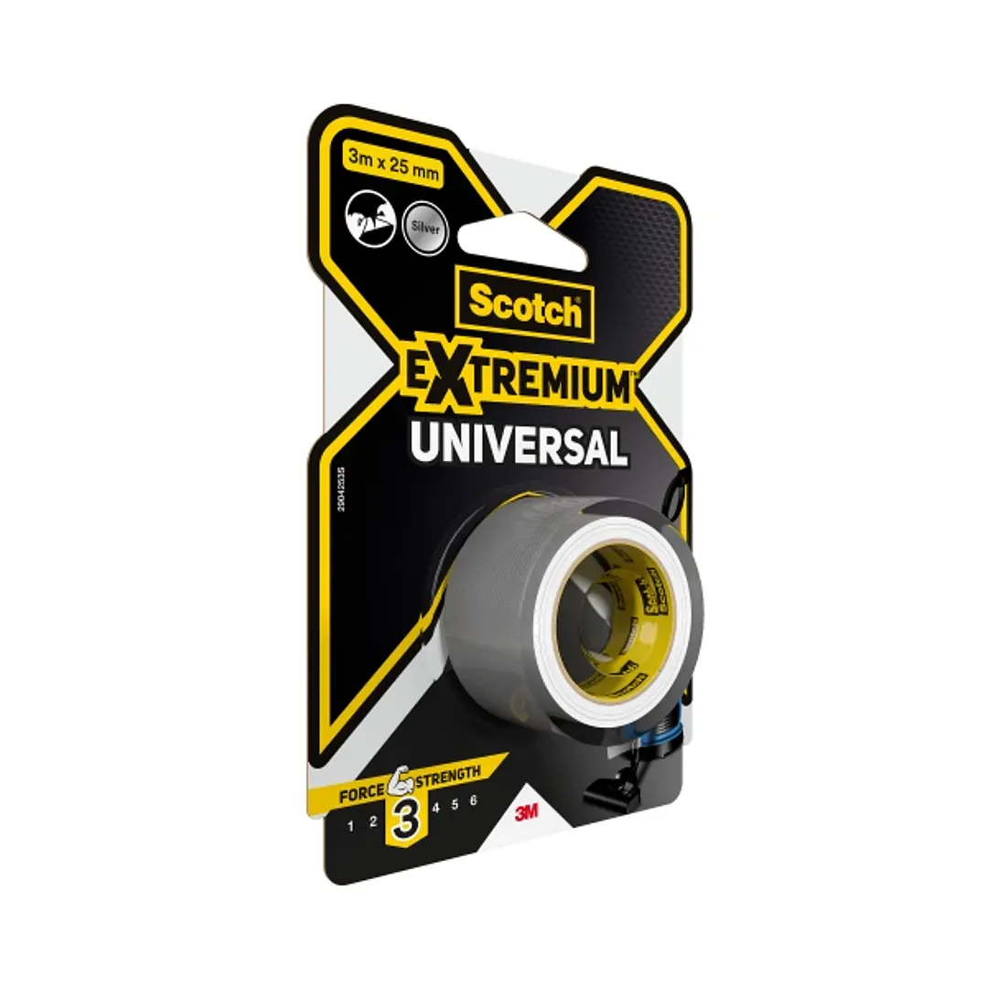 Scotch Extremium Universal Cinta Adhesiva Americana - 3m x 25mm - Color Gris 1