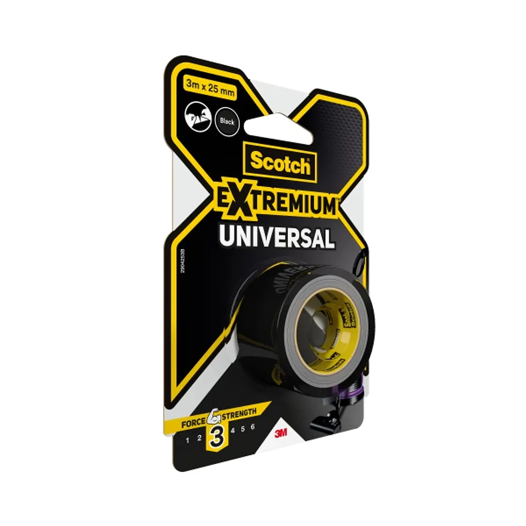 Scotch Extremium Universal Cinta Adhesiva Americana 3m x 25mm - Color Negro 1