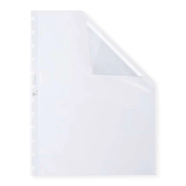 Oxford Variozip Fundas para Carpetas - Tamaño A4 - Material de Piel Naranja Transparente - Cierre con Cremallera - Resistente y Duradero 1