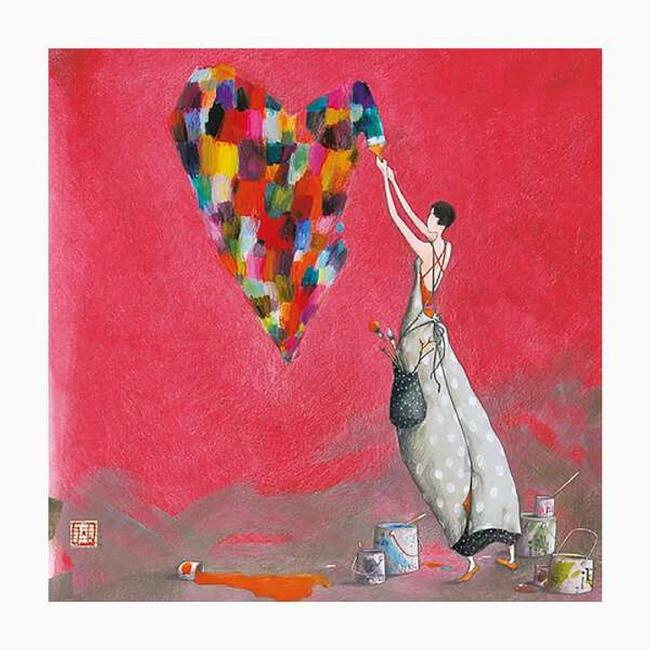 Pictura Gaëlle Boissonnard Tarjeta Doble - Acabado en Barniz de Relieve UV Grueso - Laminado Mate de Tacto Suave - 16x16cm - Papel con Certificacion F 1