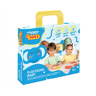 Jovi My First Plastilina Estuche de 4 Pastillas de Plastilina 38gr - Super Blanda - Estimula Creatividad y Sensibilidad Tactil - Fortalece Musculos de