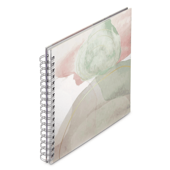 Hama Watercolor Album de Fotos con Espiral - 50 Paginas Blancas - Tapa de Papel con Textura - 28x24cm - Multicolor 1