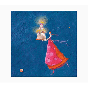 Pictura Gaëlle Boissonnard Tarjeta Doble - Acabado en Barniz de Relieve UV Grueso - 16x16cm - Laminado Mate de Tacto Suave - Papel con Certificacion F