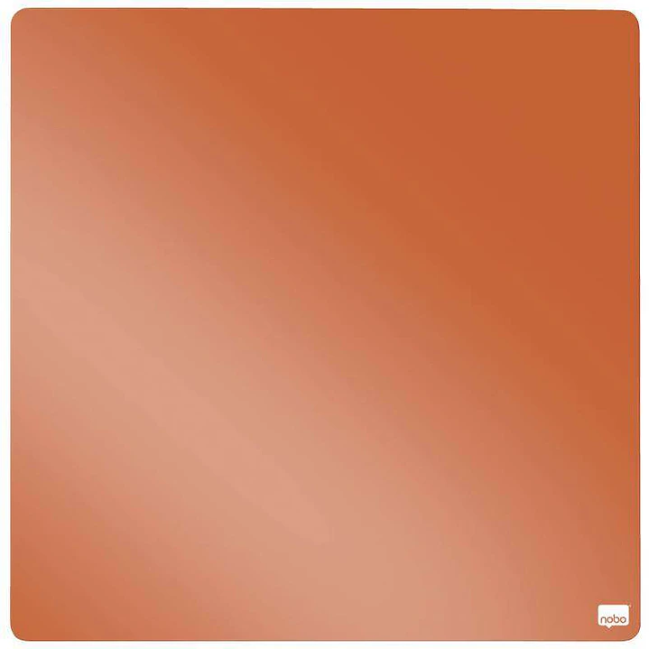 Nobo Tile Mini Pizarra Magnetica 360x360mm - sin Marco - Variedad de Colores - Almohadillas e Imanes - Diseño Creativo y Colorido - Naranja 1