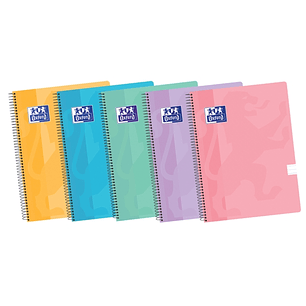 Oxford School Classic A4+ Europeanbook Spiralflex - Tapa de Plastico Resistente - 50 Hojas de Papel de Alta Calidad - 1 Linea para Escribir - Colores 
