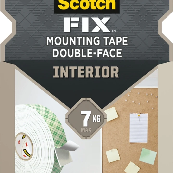 Scotch-Fix Cinta de Montaje para Interior de Doble Cara - 19mm x 5m - Color Blanco 1