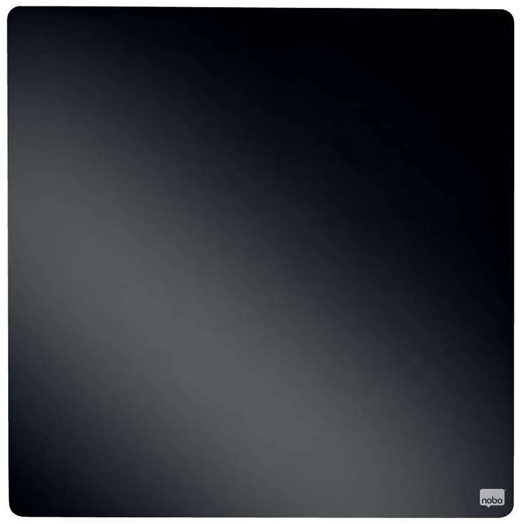 Nobo Tile Mini Pizarra Magnetica 360x360mm - sin Marco - Variedad de Colores - Almohadillas e Imanes - Diseño Creativo y Colorido - Negro 1