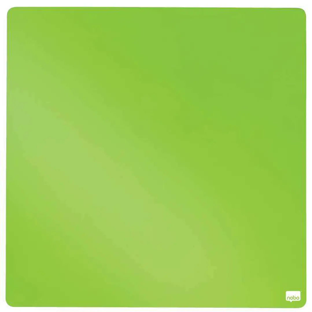 Nobo Tile Mini Pizarra Magnetica 360x360mm - sin Marco - Almohadillas Adhesivas e Imanes - Diseño Creativo y Colorido - Color Verde 1