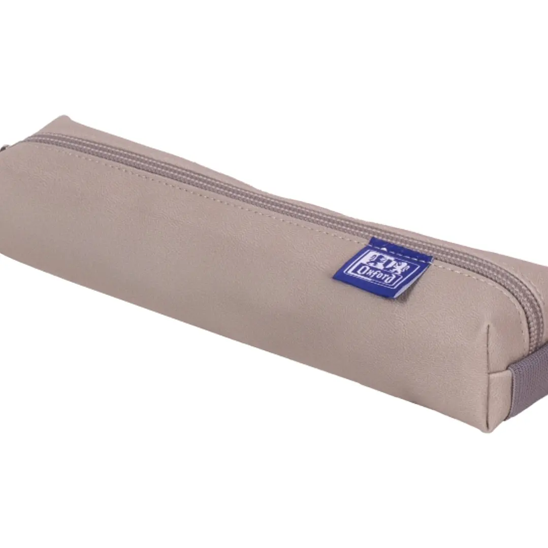 Oxford Kangoo & You Estuche Cuadrado Pequeño - Fabricados en Napa - Goma Elastica para unirlo al Cuaderno - Color Gris Piedra 1