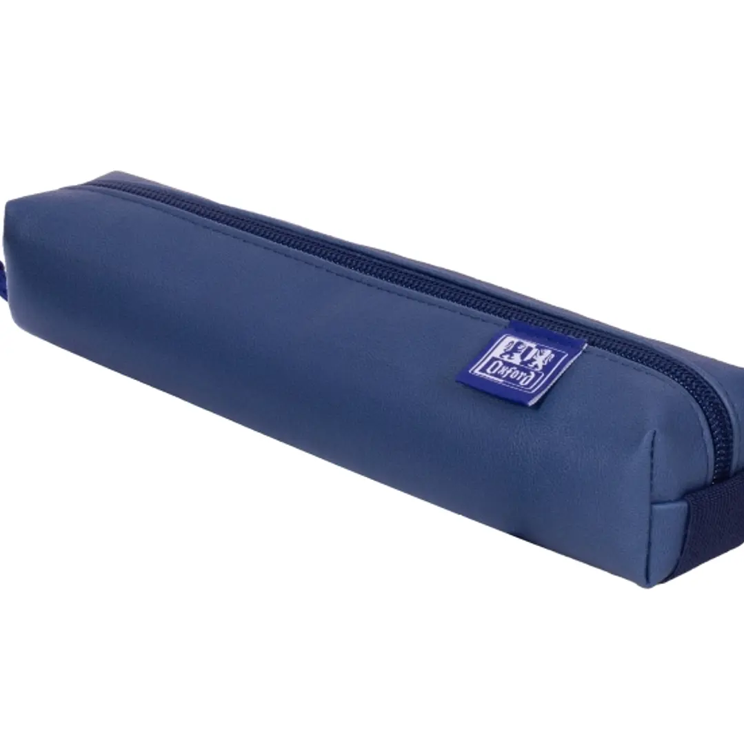 Oxford Kangoo & You Estuche Cuadrado Pequeño - Fabricados en Napa - Goma Elastica para unirlo al Cuaderno - Color Azul 1