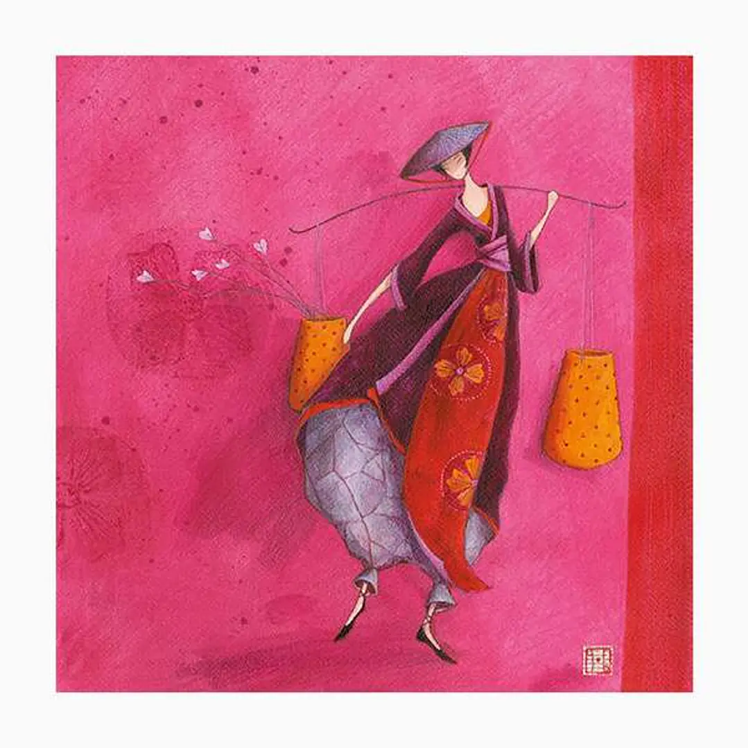 Pictura Gaëlle Boissonnard Tarjeta Doble - Acabado en Barniz de Relieve UV Grueso - Laminado Mate de Tacto Suave - 16x16cm - Papel con Certificacion F 1