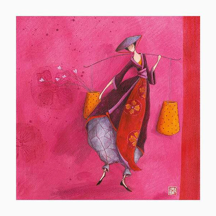 Pictura Gaëlle Boissonnard Tarjeta Doble - Acabado en Barniz de Relieve UV Grueso - Laminado Mate de Tacto Suave - 16x16cm - Papel con Certificacion F 1