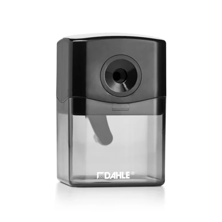 Dahle 144 Afilalapices de Manivela - Para Lapices de 6.5 a 8mm Ø - Fresa de Acero - Entrada y Salida Automaticas del Lapiz - Color Negro 1