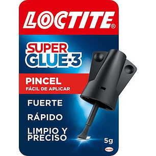 Loctite Super Glue-3 Pincel 5gr - Adhesivo Universal Triple Resistencia - Fuerza y Uso Instantaneo - 2640969/2046283/2640782/2641844/2971997