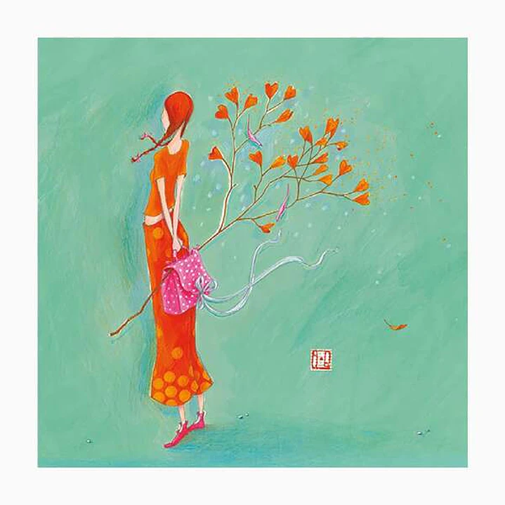 Pictura Gaëlle Boissonnard Tarjeta Doble - Acabado en Barniz de Relieve UV Grueso - Laminado Mate de Tacto Suave - 16x16cm - Papel con Certificacion F 1