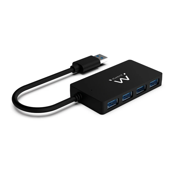Ewent Hub USB3.2 Gen 1 USB-A de 4 Puertos - Alimentado por USB - Color Negro 1