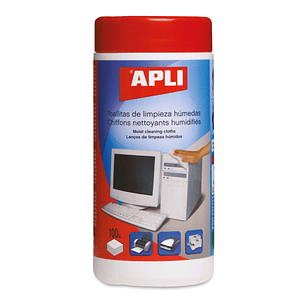 Apli Toallitas Humedas Anti-Estaticas - 100 Unidades - Limpieza y Mejora Del Rendimiento de Equipos Electronicos