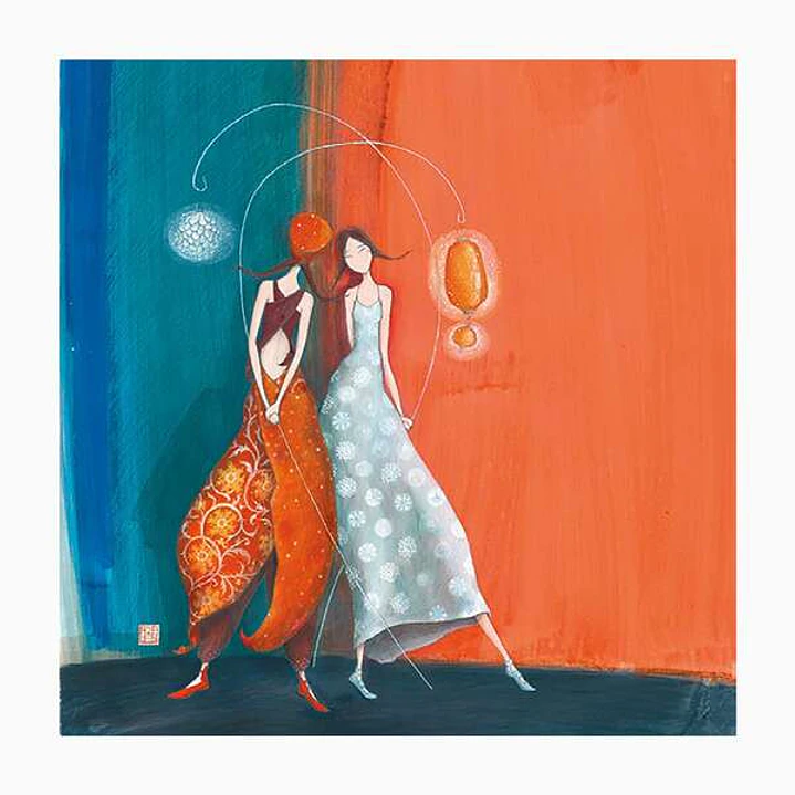 Pictura Gaëlle Boissonnard Tarjeta Doble - Acabado en Barniz de Relieve UV Grueso - Laminado Mate de Tacto Suave - 16x16cm - Papel con Certificacion F 1