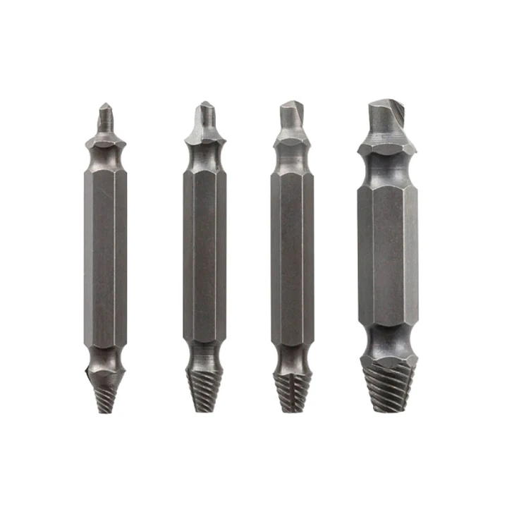Innovagoods Brocas para Extraer Tornillos - Acero Templado Endurecido - 4 Piezas - Universal - Color Gris 1