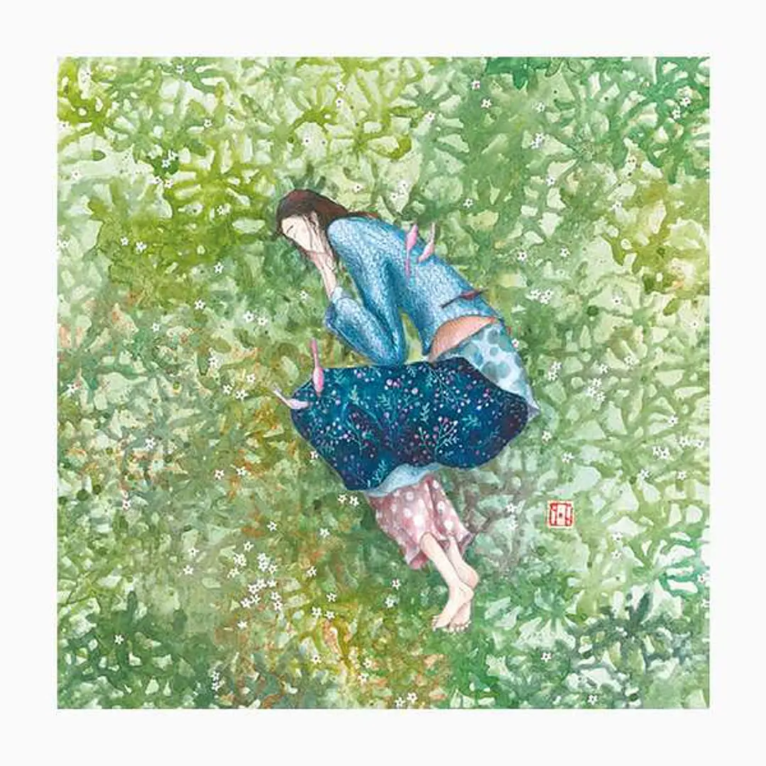 Pictura Gaëlle Boissonnard Tarjeta Doble - Acabado en Barniz de Relieve UV Grueso - Laminado Mate de Tacto Suave - 16x16cm - Papel con Certificacion F 1