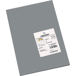 Canson Guarro Pack de 50 Cartulinas Iris A4 de 185g - 21x29.7cm - Color Gris Plomo