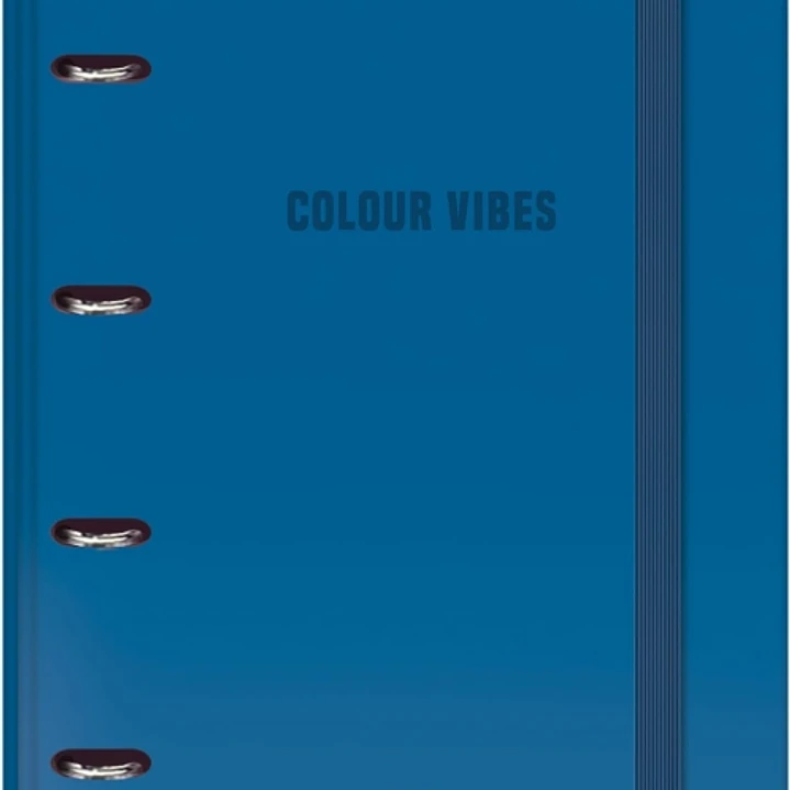 Dohe Colour Vibes Carpeta de 4 Anillas Mixtas de 35mm Recambio 100 Hojas Cuadricula 5mm - Formato A4 - Cierre con Goma - Incluye 4 Separadores y Sobre 1