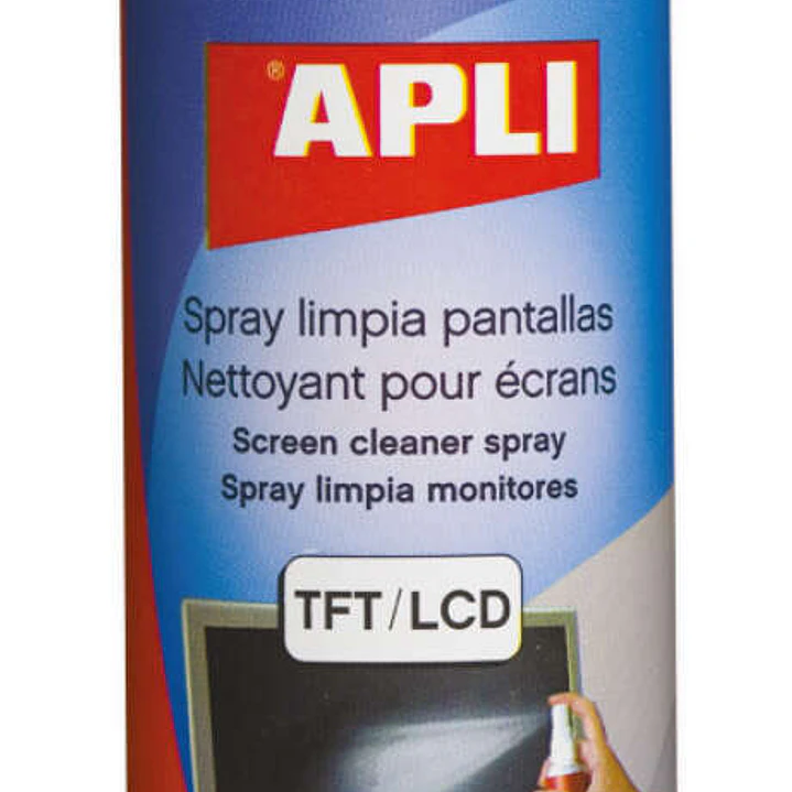 Apli Spray Limpiador Pantallas TFT/LCD - Contenido 250ml - Elimina Manchas y Polvo - Mantiene Pantallas Limpias y sin Bacterias 1