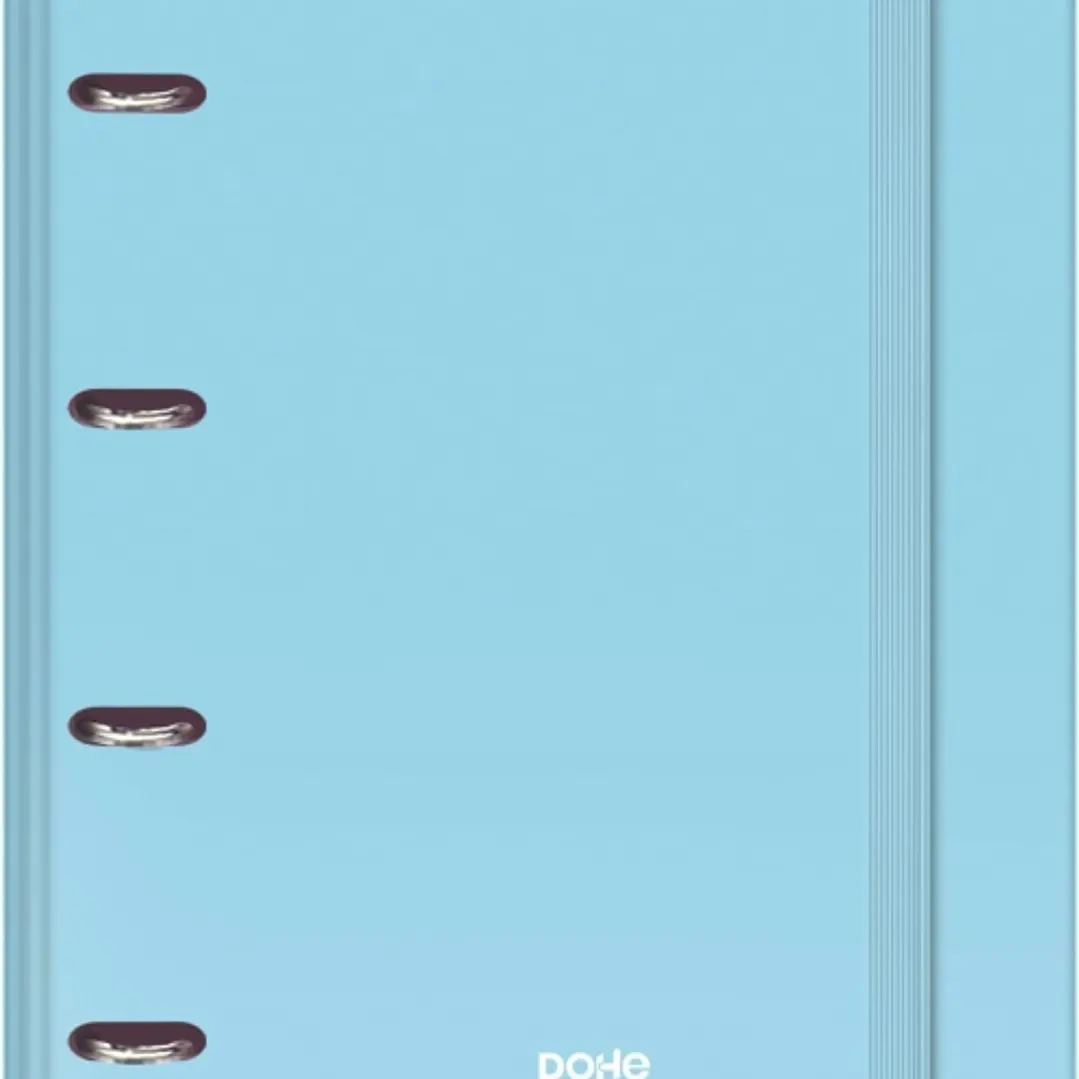 Dohe Serenity Carpeta de 4 Anillas Mixtas de 35mm Recambio 100 Hojas Cuadricula 5mm - Formato A4 - Cierre con Goma - Incluye 4 Separadores y Sobre de  1