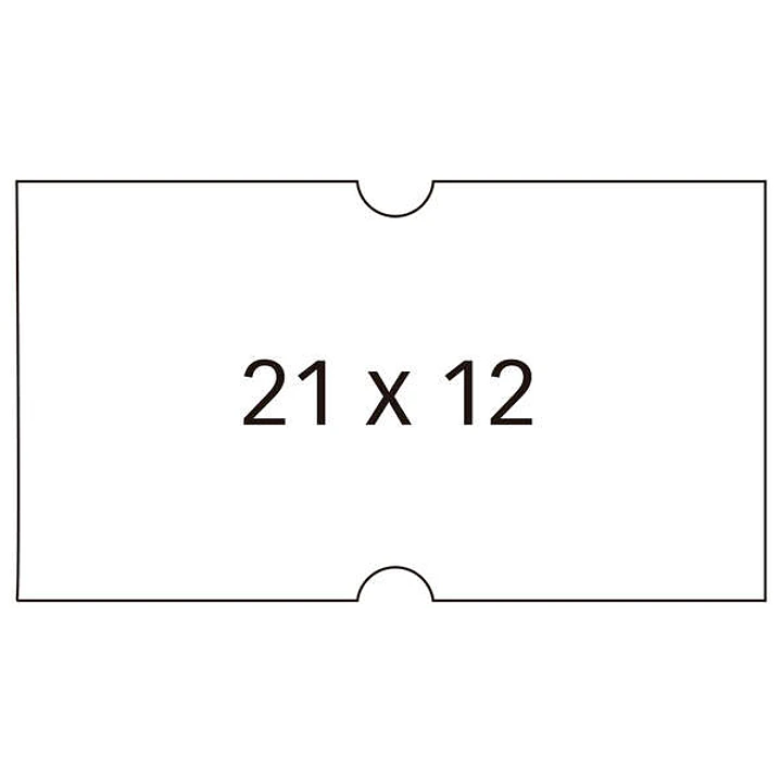 Apli Pack de 6000 Etiquetas Blancas para Maquinas Etiquetadoras de Precios de 1 Linea - Tamaño 21 x 12mm - 6 Rollos con 1000 Etiquetas Cada Uno - Adhe 1