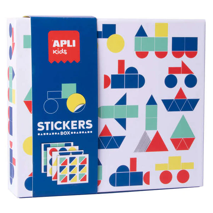 Apli Kids Juegos de Gomets Vehiculos - 200G Laminas Ilustradas - Gomets Removibles Geometricos - Alto Valor Didactico - Diseño Exclusivo de Caja de Ca 1