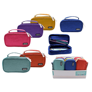 Ingraf Mediterraneo Portatodo Organizador - Multiples Compartimentos - Diseño Elegante - Material Resistente - Cierre Seguro - Colores Surtidos