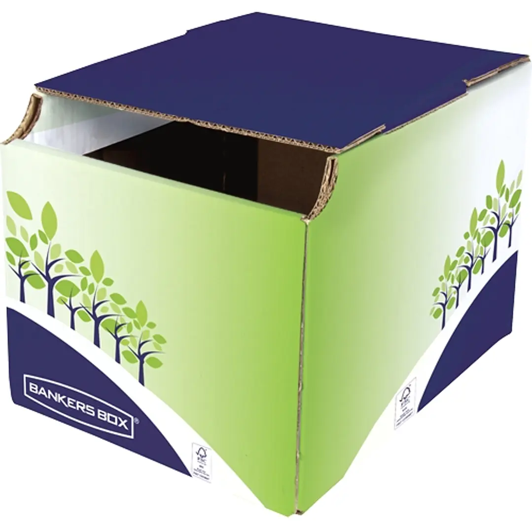 Bankers Box Papelera de Sobremesa en Carton Onda B - Capacidad 16 Litros - Certificacion FSC - Ideal para Reciclado de Papel 1