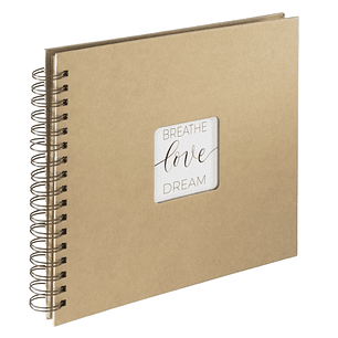 Hama Craft Album de Fotos con Espiral - 40 Paginas de Papel Kraft - Tapa de Papel - 28x24cm - Color Marron